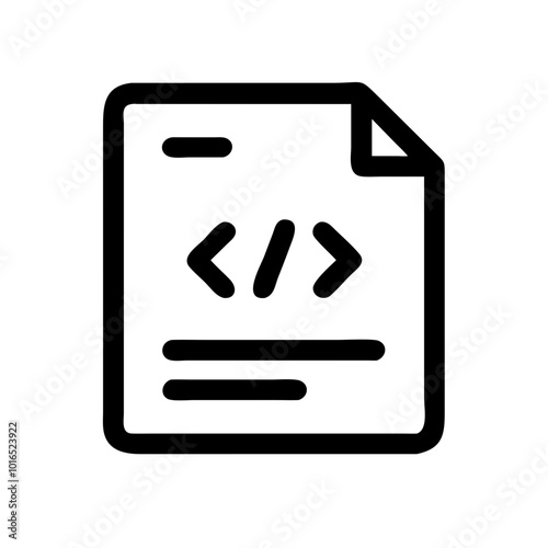 Source code icon in modern design for programming resources, isolated on white background
