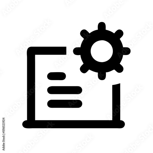 Backend icon in modern design for server-side development, isolated on white background

