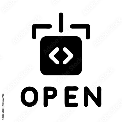 Open source icon in modern design for collaborative software, isolated on white background
