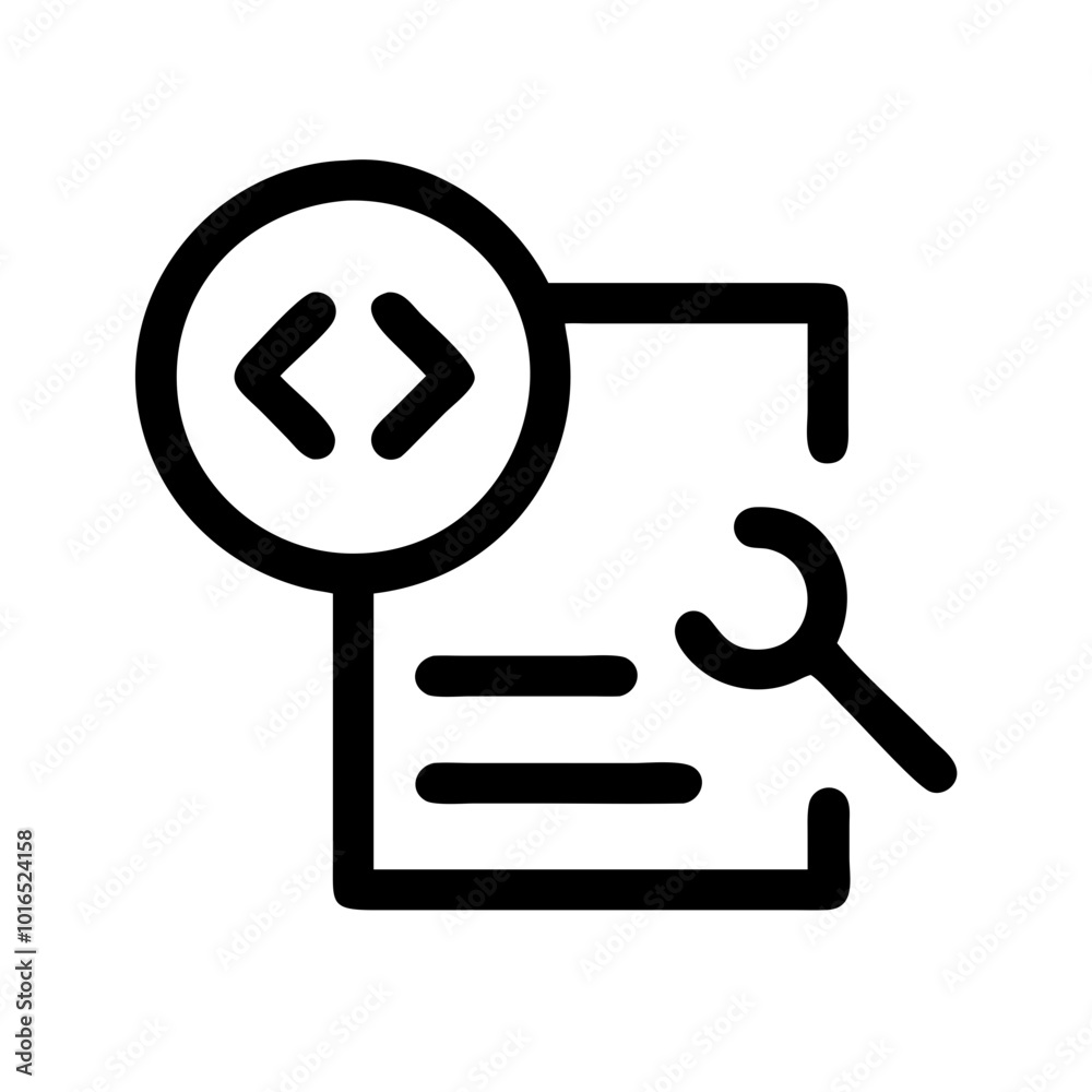 Code testing icon in modern style for software evaluation, isolated on white background
Code testing icon in modern style for software evaluation, isolated on white background