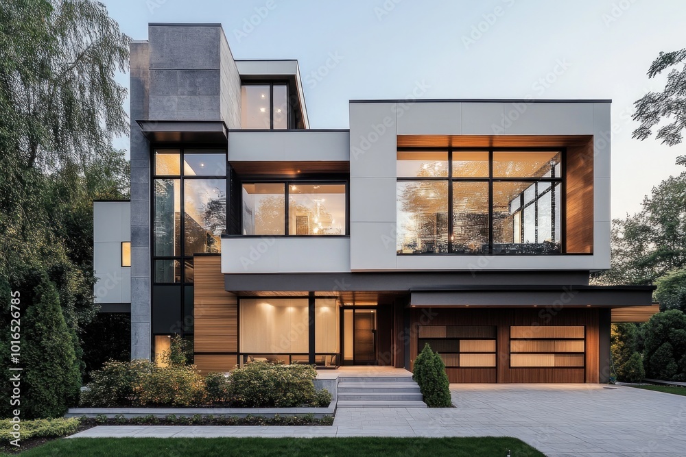 Modern design townhouse It is characterized by distinctive architectural elements. big window and the combination of materials such as steel and wood. Modern design townhouse It is characterized by distinctive architectural elements. big window and the combination of materials such as steel and wood.