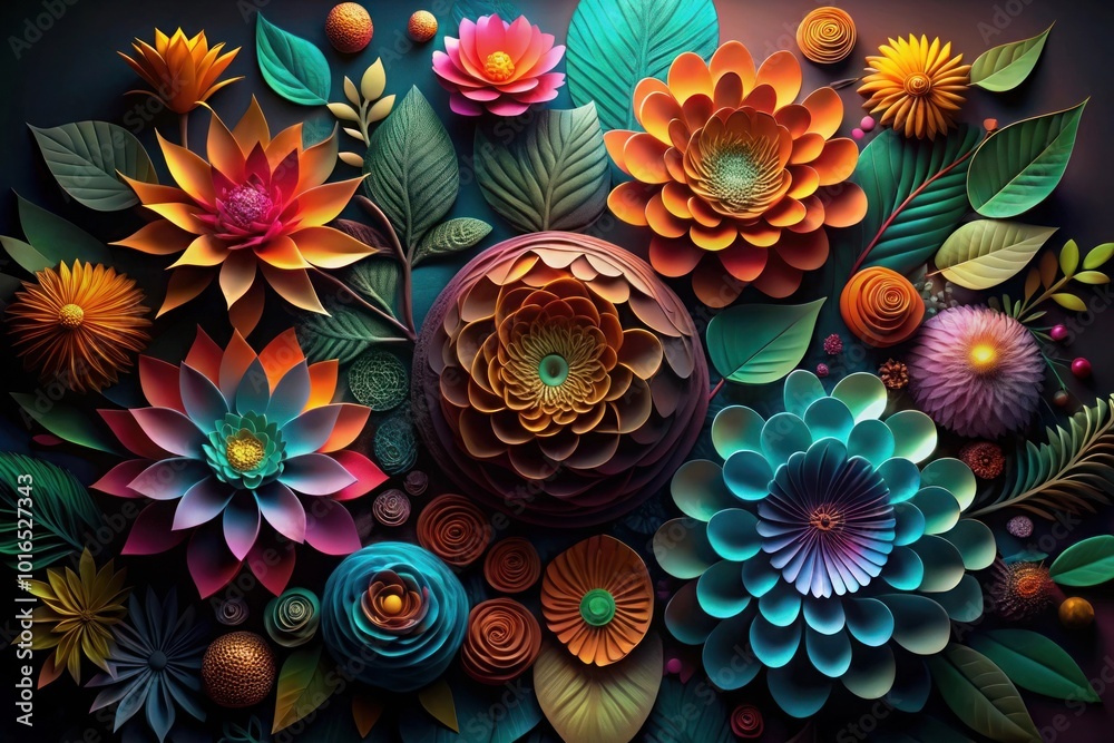 fractal flower background fractal flower background