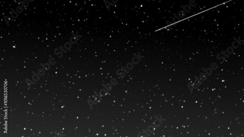 shooting star video with black background