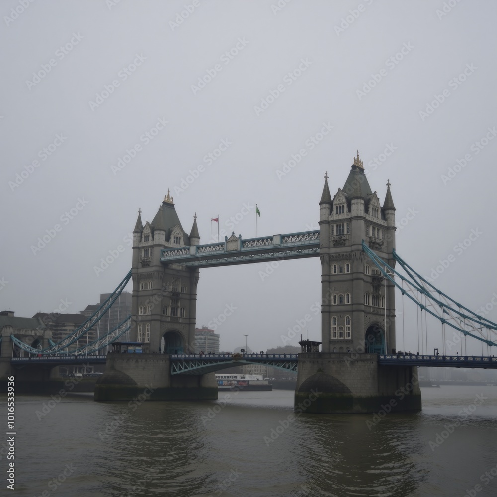 Obraz premium London Bridge shrouded in foggy atmosphere