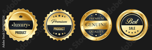 Luxury Gold and Navy Blue Best Quality Badges Collection

