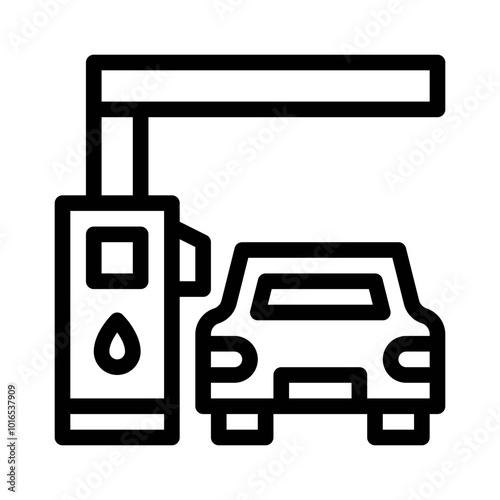 Car Gas Station line icon