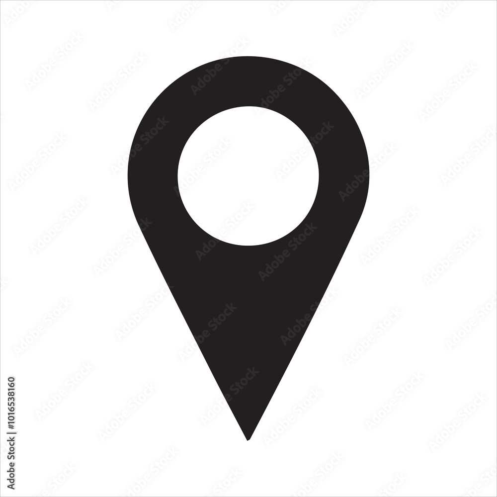 map pointer with pin icon map pointer with pin icon