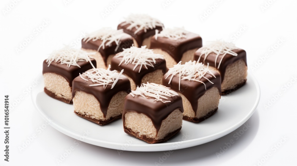 Texas Sheet Cake bites. Chocolate brownie with nuts. Neural network ai generated art Texas Sheet Cake bites. Chocolate brownie with nuts. Neural network ai generated art