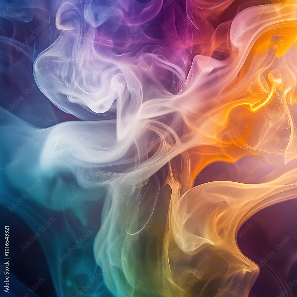 A vibrant swirl of colorful smoke, blending hues of purple, orange, and teal, creating an abstract and ethereal effect. A vibrant swirl of colorful smoke, blending hues of purple, orange, and teal, creating an abstract and ethereal effect.