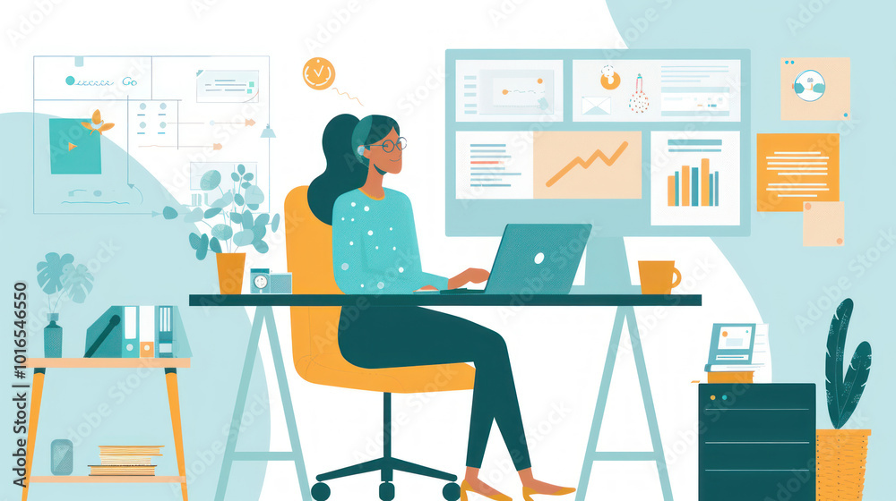 A remote team leader conducting a virtual meeting, discussing leadership strategies to keep the team motivated, aligned, and productive. A remote team leader conducting a virtual meeting, discussing leadership strategies to keep the team motivated, aligned, and productive.