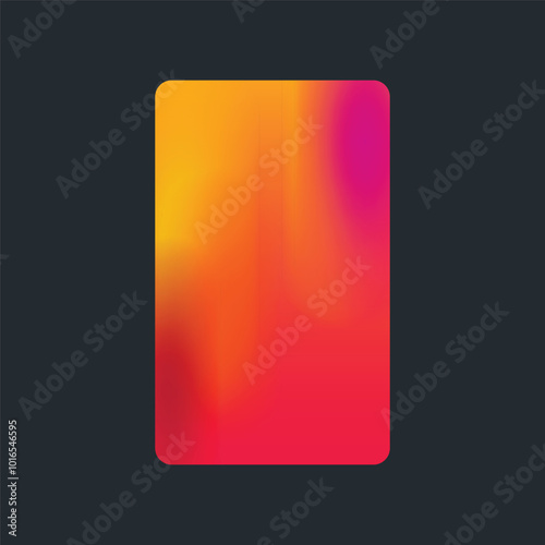 Red orang portrait gradient background color