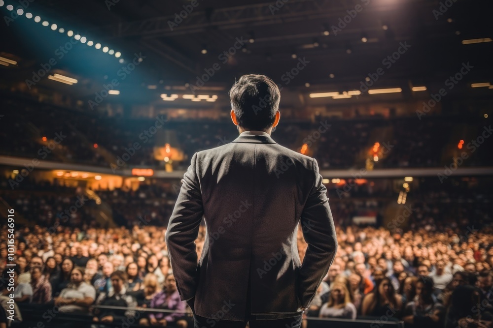 Obraz premium Motivational speaker audience adult event.