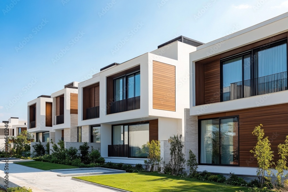 Modern townhouses and villas Combines contemporary architecture with premium amenities. The villa has a private pool, large garden and spacious outdoor living area. Modern townhouses and villas Combines contemporary architecture with premium amenities. The villa has a private pool, large garden and spacious outdoor living area.