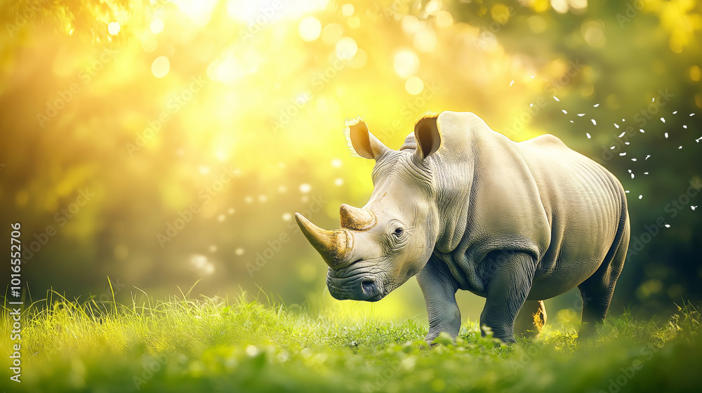 Obraz premium Rhinoceros The Large mammal