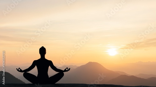 Person practicing yoga at dawn on a mountaintop, feeling connected to nature and inner peace