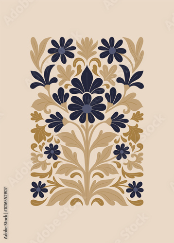 Abstract folk nordic art posters template. Modern trendy minimal style. Hand drawn design for wallpaper, wall decor, print, postcard, cover, template, banner.