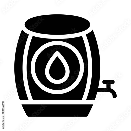 Rain Barrel glyph icon