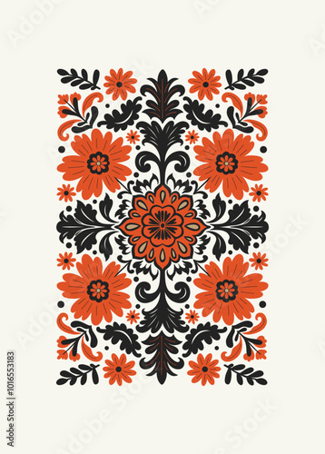 Abstract folk nordic art posters template. Modern trendy minimal style. Hand drawn design for wallpaper, wall decor, print, postcard, cover, template, banner.