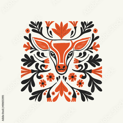 Abstract folk nordic art posters template. Modern trendy minimal style. Hand drawn design for wallpaper, wall decor, print, postcard, cover, template, banner.