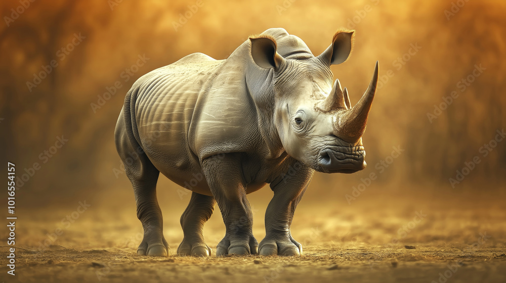 Obraz premium Rhinoceros The Large mammal