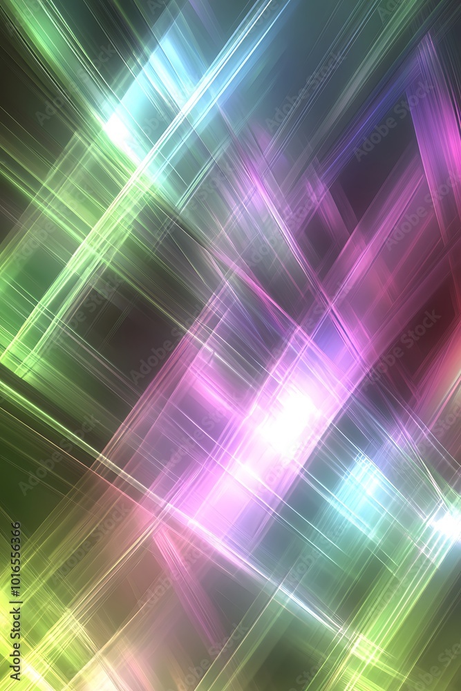 Obraz premium Stylish Green and Purple Abstract Geometric Background with Diagonal Shapes, Perfectly Designed to Enhance Your Creative Work with Modern Visual Elements