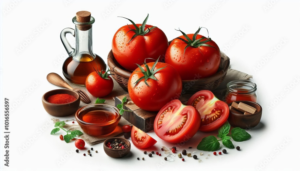 Tomatoes with spices