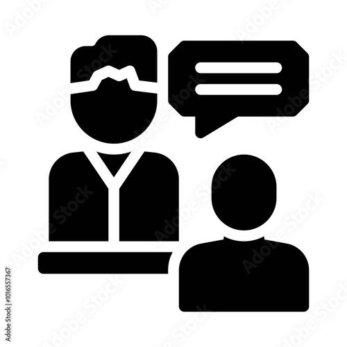 Interview glyph icon