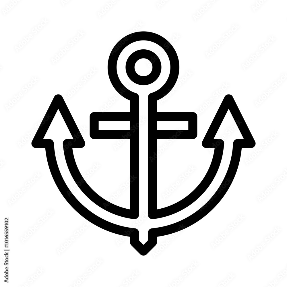 Anchor line icon Anchor line icon