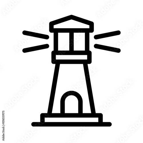 Lighthouse line icon