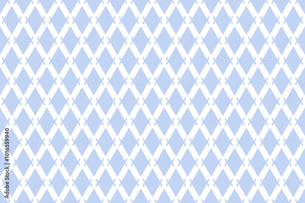 Fototapeta premium Abstract Seamless Geometric Diamonds Light Blue Pattern. 