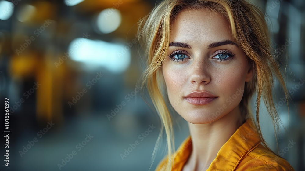 Fototapeta premium professional woman engineer confident female leading project manager,leadership skills in the engineering field break stereotypes and modern woman empowerment corporate business outfit