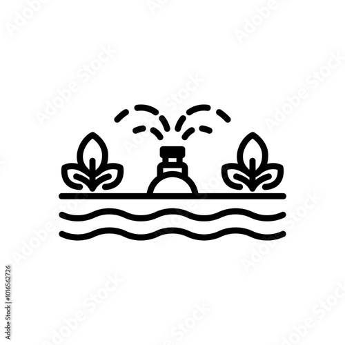 water irrigation icon vector in line style
