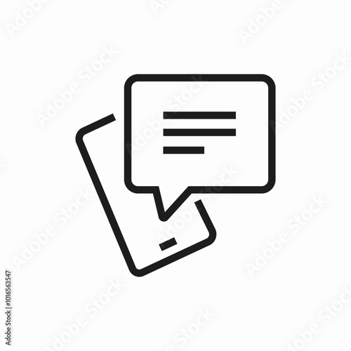 message on phone icon sign vector