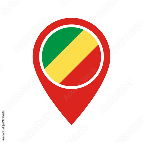 Free Download Republic of the Congo flag location icon - GFXLoad