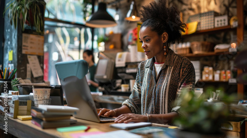 A small business owner consulting with a bank on loans, payroll management, and cash flow optimization tailored to small businesses.