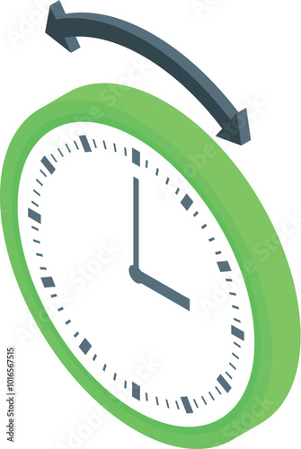Clock is changing the time with an arrow rotating it, representing a deadline approaching