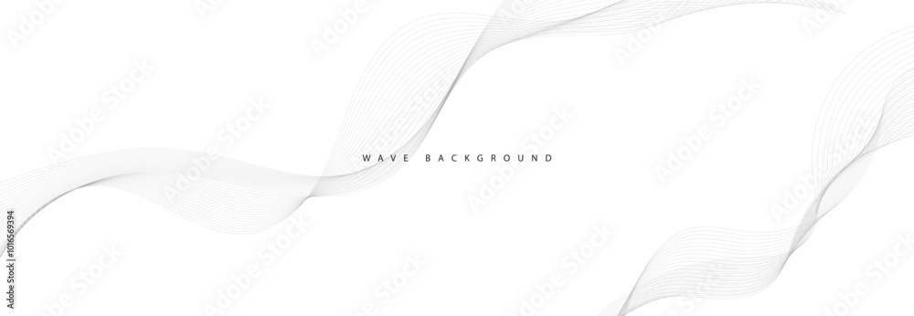 Lines for the Background. Black Stripes on a White Background. Curved Wavy Line, Smooth Stripe. Lines for the Background. Black Stripes on a White Background. Curved Wavy Line, Smooth Stripe.
