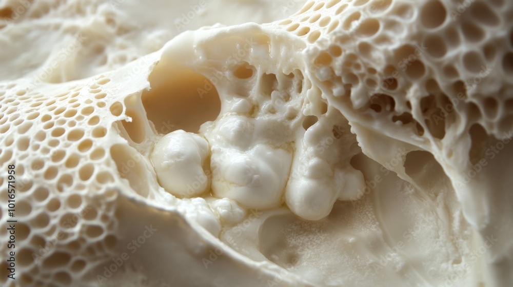 Close-up of a White, Honeycomb-Like Structure with Rounded Shapes Close-up of a White, Honeycomb-Like Structure with Rounded Shapes