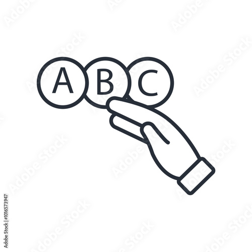 preselection icon. vector.Editable stroke.linear style sign for use web design,logo.Symbol illustration.