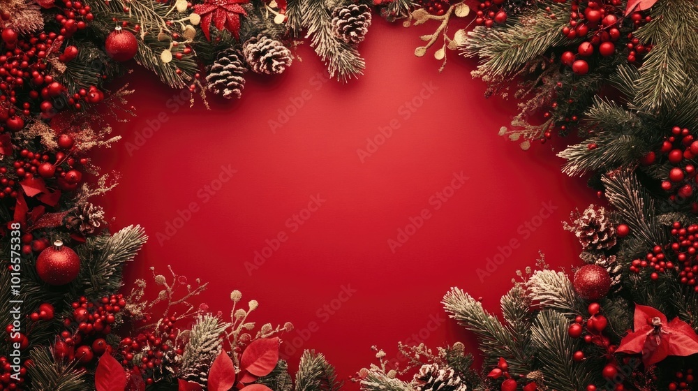 red christmas frame red christmas frame