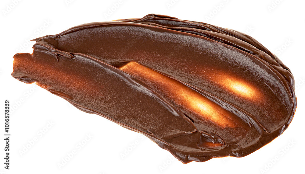 Sweet tasty chocolate spreading isolated on a white background. Hazelnut cream. Sweet tasty chocolate spreading isolated on a white background. Hazelnut cream.