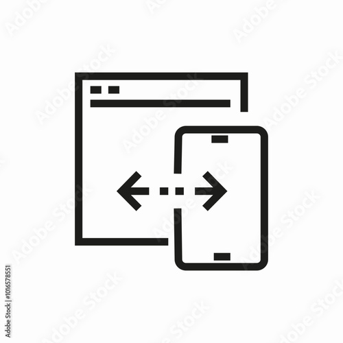 data transfer icon sign vector