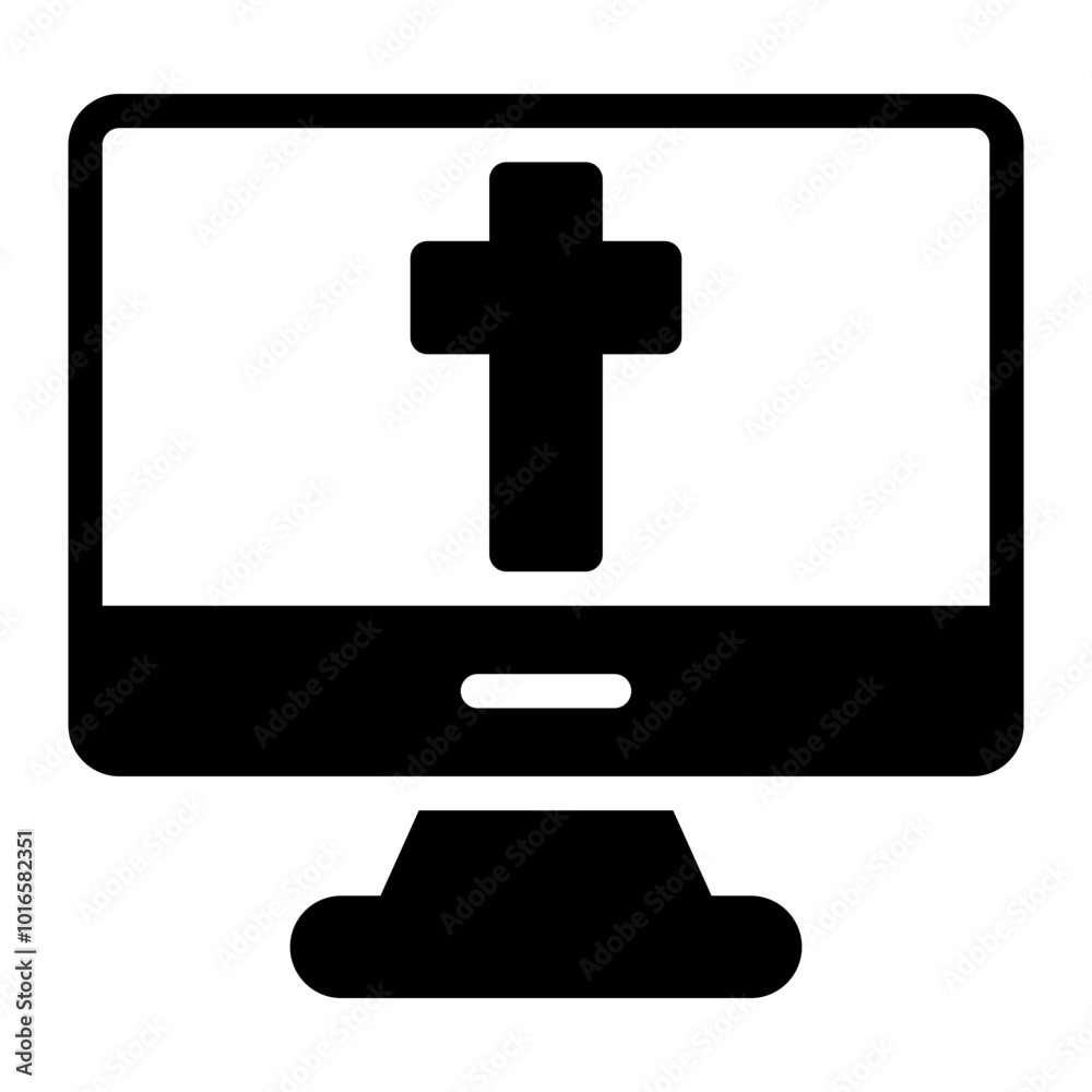 computer glyph icon