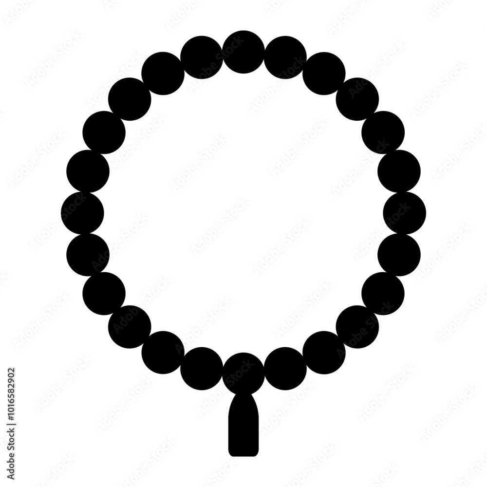 Obraz premium tasbih glyph icon