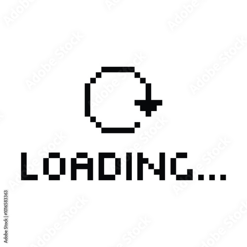 loading 8 bit icon pixel loading art for games