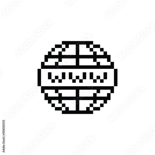 www 8 bit icon website internet  Pixel art 8-bit for game