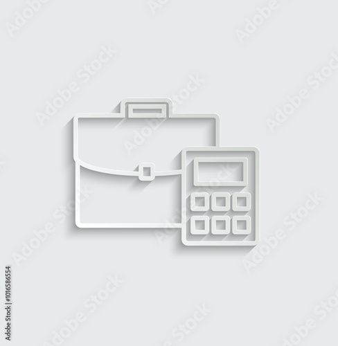 briefcase finance vector icon business man sign calculator icon