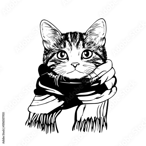black and white cat