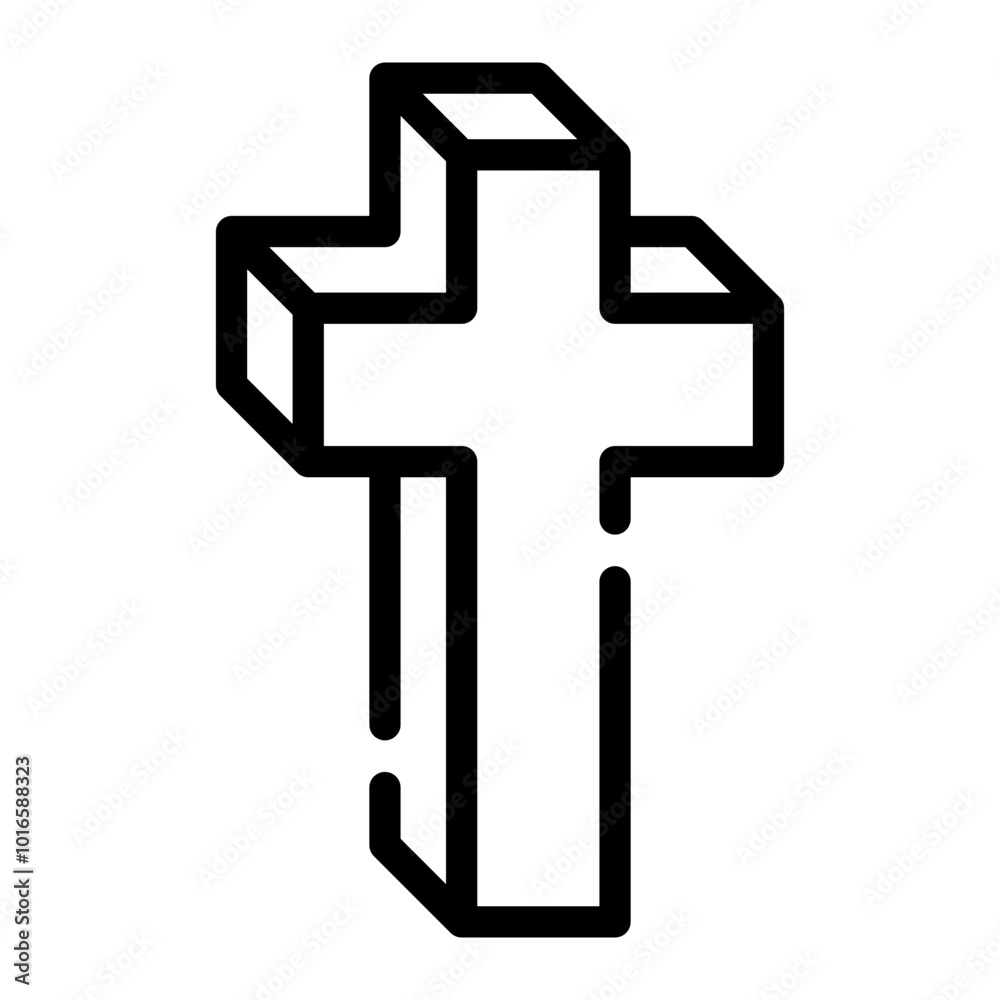 Obraz premium cross line icon