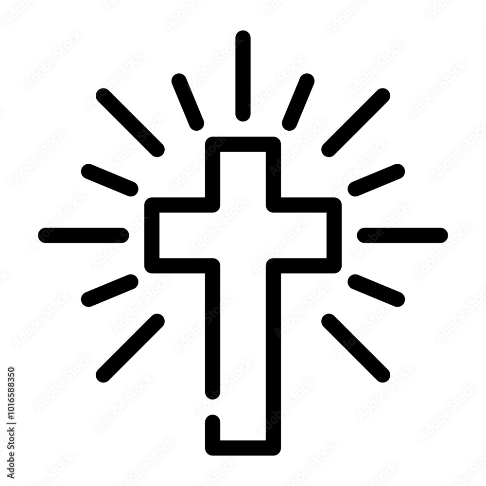 Obraz premium cross line icon